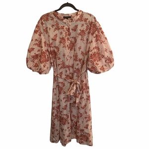 J. Crew Puff Sleeve Button Down Floral Shirt Dress